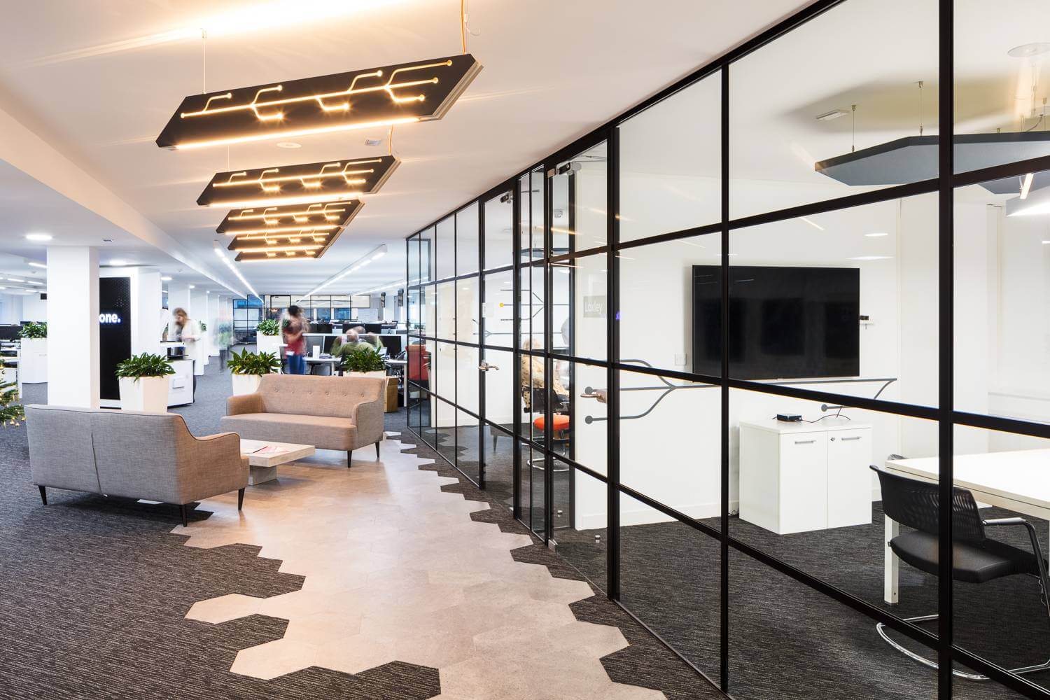 Office glass partitioning
